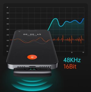 Mikrofon Hohem 2x Mikrofon Bezprzewodowy + Etui Ładujące 2TX 1RX / Mic-01 / USB-C TYPE-C 5