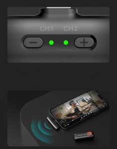 Mikrofon Hohem 2x Mikrofon Bezprzewodowy + Etui Ładujące 2TX 1RX / Mic-01 / USB-C TYPE-C 10