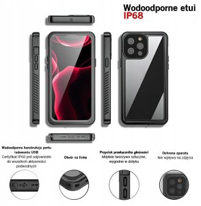 Wodoodporne etui IP68 czarne do Apple iPhone 16e - pancerna ochrona 2