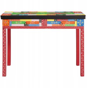 Biurko vidaXL Czerwone 100 cm x 50 cm 2