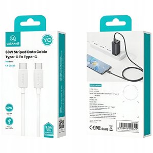 Kabel USB Usams USB-C - USB-C 2 m Biały 15