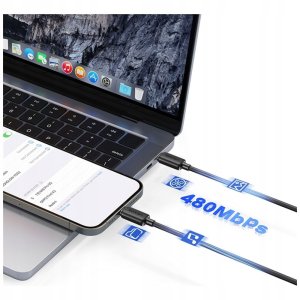 Kabel USB Usams USB-C - USB-C 2 m Biały 8