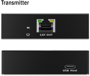 Digitus Digitus Przedłużacz USB 3.2 Gen1 CAT, 5 Gb/s, 4 porty: 3x USB-A / 1x USB-C, 100 m 3