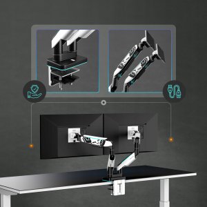 Diablo Chairs Uchwyt biurkowy na 2 monitory do 35" (1875) 4