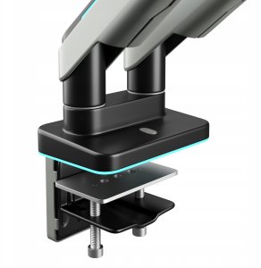 Podwójny uchwyt na monitory 49 cali, szaro-czarny RGB X-Arm Dual 11