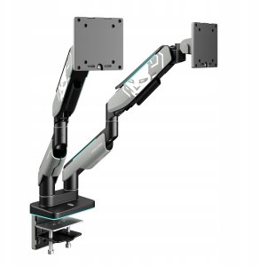 Podwójny uchwyt na monitory 49 cali, szaro-czarny RGB X-Arm Dual 14