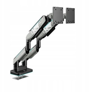 Podwójny uchwyt na monitory 49 cali, szaro-czarny RGB X-Arm Dual 15