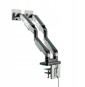 Podwójny uchwyt na monitory 49 cali, szaro-czarny RGB X-Arm Dual 2