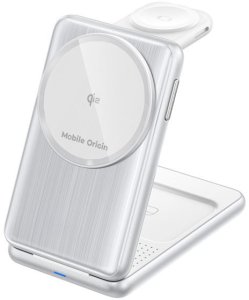 Mobile Origin 3in1 Foldable Qi2 Charger PW8, silver 2