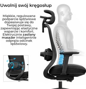 Krzesło biurowe Angel fizjO Czarne 16