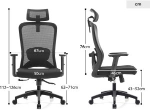 Krzesło biurowe Angel grOm Czarne 11