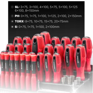 Zestaw śrubokrętów wkrętaków bitów 100el. w stojaku 3