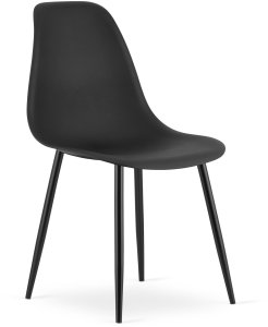 Krzesło skandynawskie czarne WAT 4 szt. do kuchni biuro jadalni loft 2