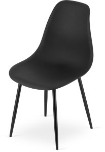 Krzesło skandynawskie czarne WAT 4 szt. do kuchni biuro jadalni loft 3