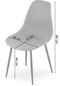 Krzesło skandynawskie czarne WAT 4 szt. do kuchni biuro jadalni loft 8