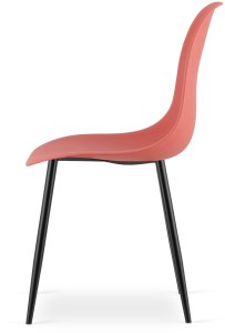 Krzesło skandynawskie cynober WAT czarne nogi do kuchni biuro loft 3