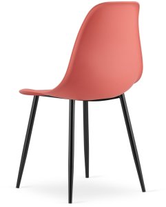 Krzesło skandynawskie cynober WAT czarne nogi do kuchni biuro loft 4