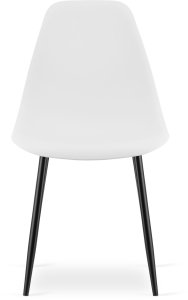 Leobert Krzesło skandynawskie białe WAT nogi czarne 2 szt. do kuchni biuro Loft 7