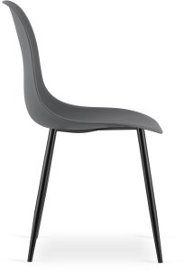 Krzesło skandynawskie ciemnoszare WAT czarne nogi do kuchni biuro 5