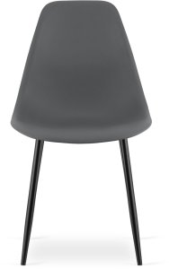 Krzesło skandynawskie ciemnoszare WAT czarne nogi do kuchni biuro 6
