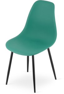 Krzesło skandynawskie zielone WAT czarne nogi do kuchni biuro loft 2