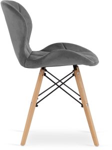 Krzesło tapicerowane skandynawskie szare LAGO 3 szt.  loft nowoczesne 6