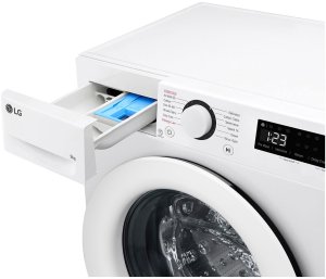 Pralka LG F2WR509SWW Washing machine, A, Front loading, Washing capacity 9 kg, Depth 47.5 cm, 1160 RPM, White 5