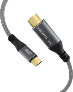Kabel USB EFB Elektronik USB-HDMI-00001 adapter kablowy 1,8 m USB Type-C Czarny, Szary 2
