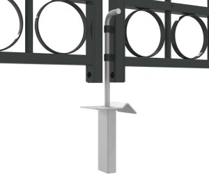 vidaXL Bramka ogrodzeniowa Inny Szary 300 x 150 cm Stal 6