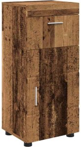 vidaXL Szafka Łazienkowa z drzwiami Stare drewno 37 x 31.5 x 82 cm 2