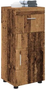 vidaXL Szafka Łazienkowa z drzwiami Stare drewno 37 x 31.5 x 82 cm 3