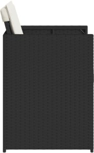 vidaXL Krzesła ogrodowe z poduszkami, 4 szt., czarne, polirattan 6