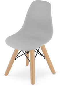 Krzesło szare skandynawskie ZUBI dla dzieci 4 szt. loft do pokoju 3