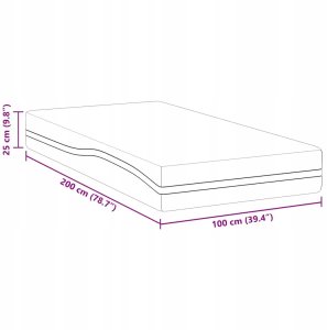 Materac Biały, Szary 100 x 200 cm Pianka Lumarko! 11