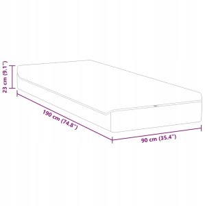Materac Biały, Szary 90 x 190 cm Pianka Lumarko! 11