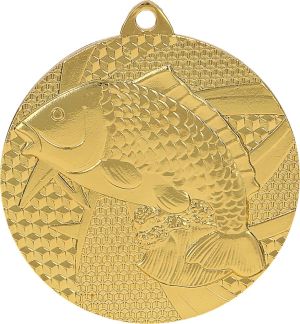 Tryumf Medal złoty- wędkarstwo - ryba - medal stalowy (MMC7950/G) 1