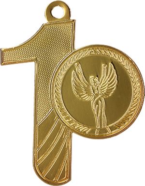 Tryumf Medal złoty pierwsze miejsce z miejscem na emblemat 25 mm - medal stalowy (MMC16050/G) 1