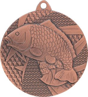 Tryumf Medal brązowy- wędkarstwo - ryba - medal stalowy (MMC7950/B) 1