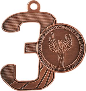 Tryumf Medal brązowy trzecie miejsce z miejscem na emblemat 25 mm - medal stalowy (MMC16050/B) 1