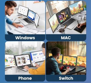 KEFEYA S2 PRO MAX Potrójny monitor 14" 2K QHD rozszerzenie ekranu 2160x1440 4