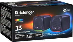 GŁOŚNIKI DEFENDER J3 2.0 6W LED USB CZARNE 8