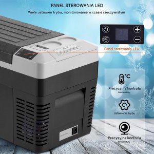 Przenośna lodówka samochodowa 25L z funkcją wytwarzania lodu 60 W 3