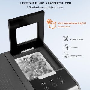 Przenośna lodówka samochodowa 35L z funkcją wytwarzania lodu 70 W 3