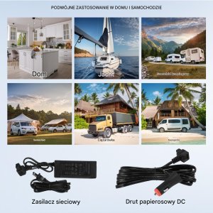 Przenośna lodówka samochodowa 35L z funkcją wytwarzania lodu 70 W 5