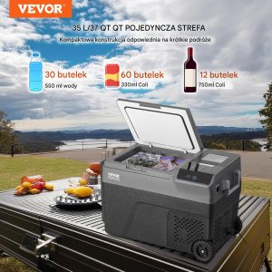 Przenośna lodówka samochodowa 35L z funkcją wytwarzania lodu 70 W 7