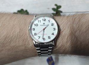 Zegarek Perfect Zegarek Perfect R417N-02 męski klasyczny czytelny 40 mm . 3