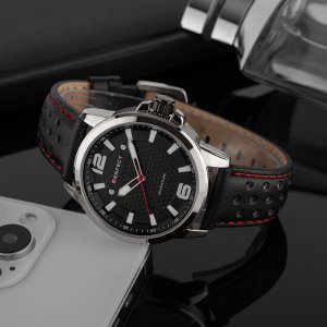 Zegarek Perfect Zegarek Perfect W146-02 męski perforowany pasek 44 mm . 4