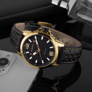 Zegarek Perfect Zegarek Perfect W146-04 męski perforowany pasek 44 mm . 4