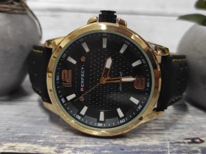 Zegarek Perfect Zegarek Perfect W146-04 męski perforowany pasek 44 mm . 5