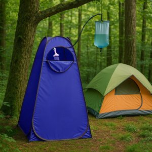 Springos Namiot turystyczny samorozkładający przebieralnia kabina prysznicowa WC niebieski MultiGarden 6